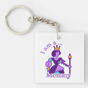 Llavero Diseño personalizado abstracto para mamá con nombr