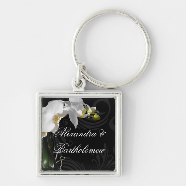 Llavero Diseño personalizado de Keepsake para orquídeas bl (Frente)