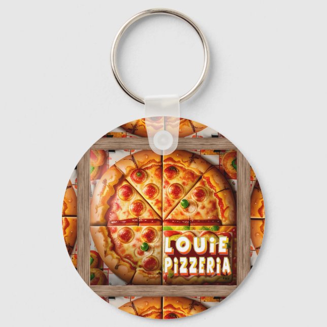 Llavero Diseño Pizza Pizzeria (Anverso)