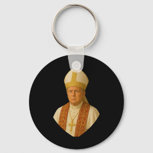 Llavero Diseño político divertido del Papa Trump
