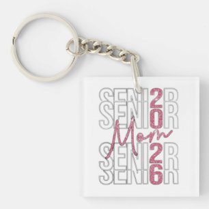 Llavero Diseño Purpurina de ✨ Senior Mom 2026