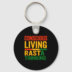 Llavero Diseño Rasta, Vida Consciente, Frase Motivacional
