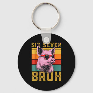 Llavero Diseño Retro Animal Meme Sesenta Y Siete Divertido