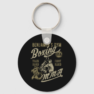 Llavero Diseño Retro de Gimnasio de Boxeo Mma de Benjamin 