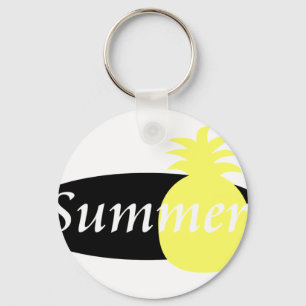 Llavero Diseño retro de la piña del verano