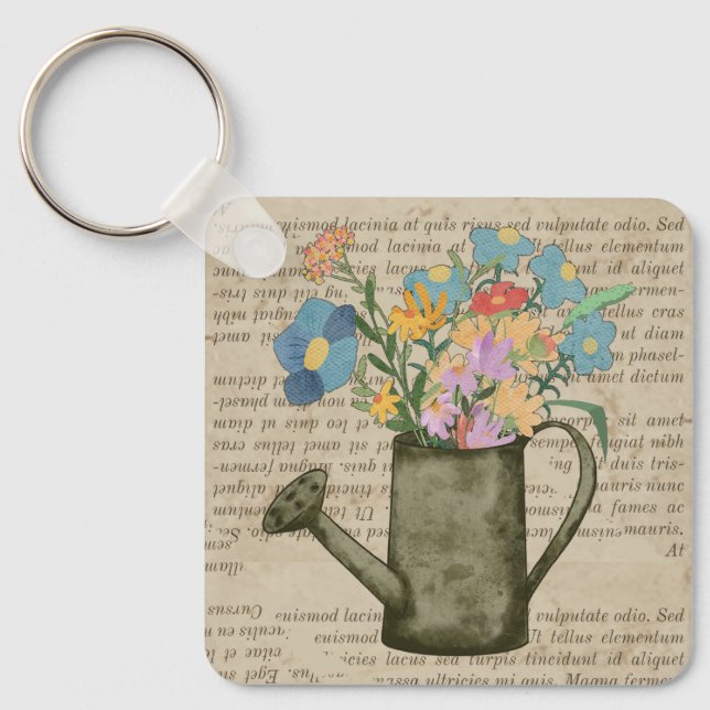 Llavero Diseño rústico para los amantes de Farmhouse texto (Anverso)