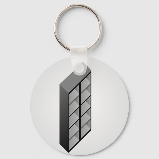 Llavero Diseño sencillo de estantería de madera (Anverso)