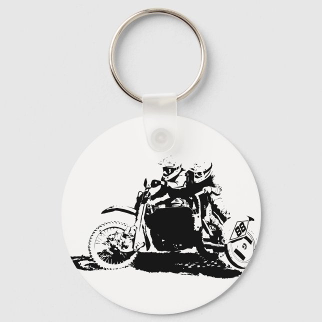 Llavero Diseño Sidecarcross simple (Anverso)