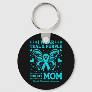 Llavero Diseño Teal Purple Para Mi Mamá