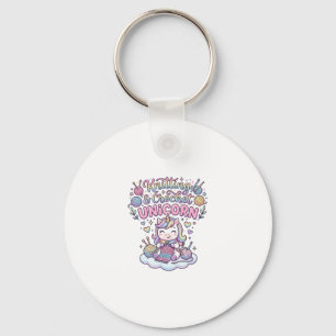 Llavero Diseño tipográfico adorable de unicornio de punto