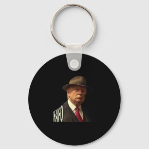 Llavero Diseño Trump Fafo Uni-adultos Negro Humorístico Mo
