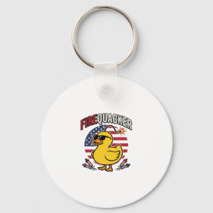 Llavero Diseño vectorial de fuegos artificiales de pato pa