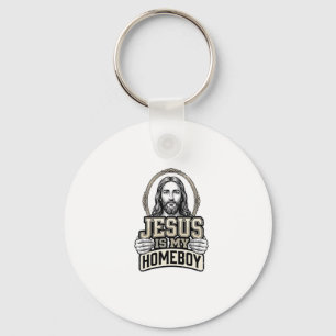 Llavero Diseño vectorial grabado vintage Jesús es mi compa