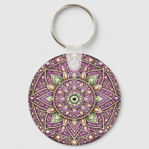 Llavero Diseño Vibrante de Mandala – Arte Geométrico Color