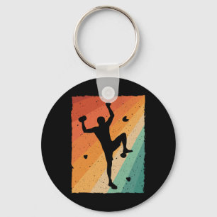 Llavero Diseño Vintage de escalada en bloque para hombres,
