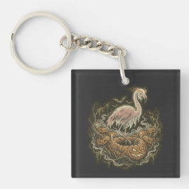 Llavero Diseño Vintage de Flamenco Espeluznante de Hallowe