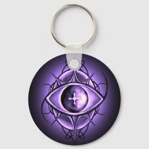 Llavero Diseño violeta del ojo