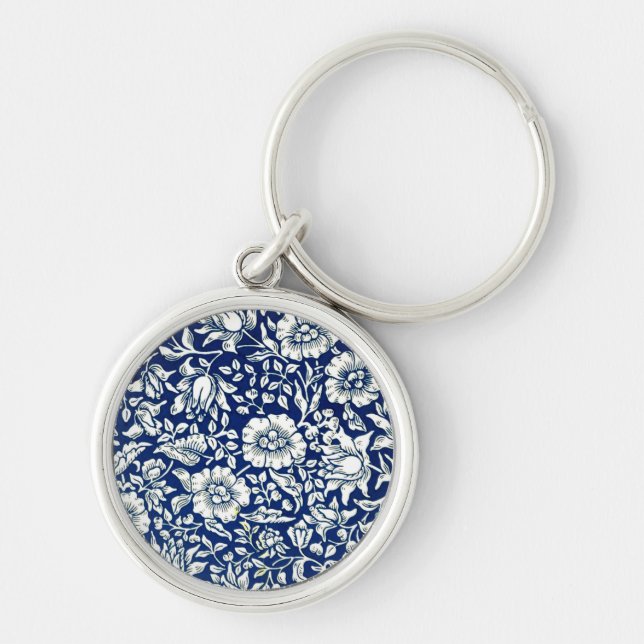 Llavero Diseño William Morris, Blue Mallow, (Frente)