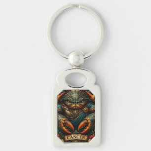Llavero Diseño zodiacal masculino celestial Cáncer