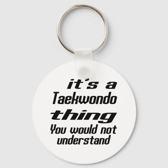 Llavero Diseños de cosas de Taekwondo (Anverso)