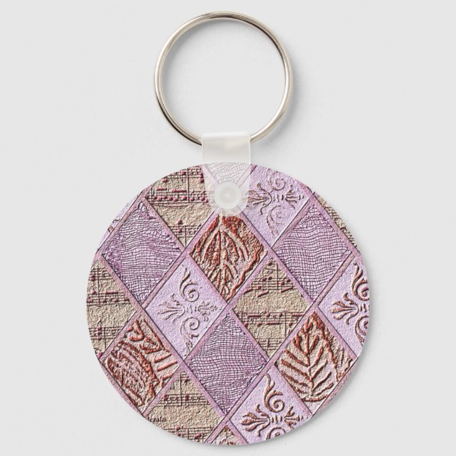 Llavero Diseños De Diamantes En Rosa (Anverso)