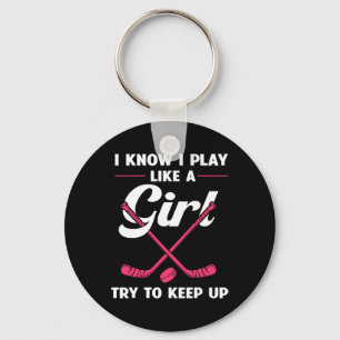 Llavero Diseños Divertidos de Hockey para Chicas Mujeres H