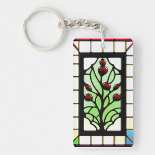 Llavero Diseños florales y geométricos vibrantes