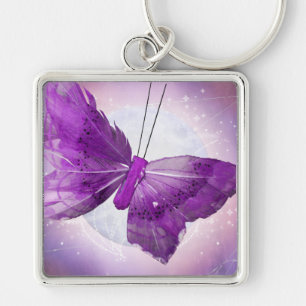 Llavero Diseños púrpuras de la luna de la fantasía de la