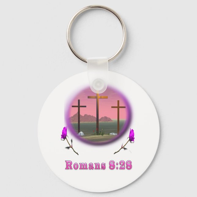Llavero Diseños romanos 8:28 (Anverso)