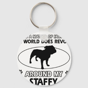 Llavero Diseños staffy divertidos