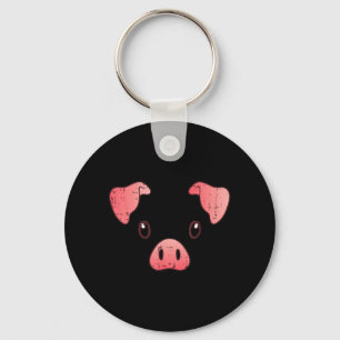 Llavero disfraz de cara de cerdo adorable Halloween animal