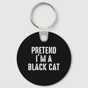 Llavero disfraz de gato negro falso para Halloween fácil y