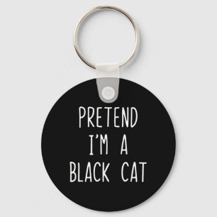 Llavero disfraz de gato negro fingir Halloween perezoso ad