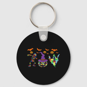 Llavero Disfraz de Halloween Autism Awareness Pumpkin Witc