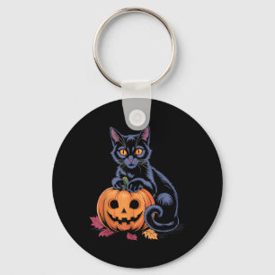 Llavero Disfraz de Halloween de calabaza de gato negro Ret