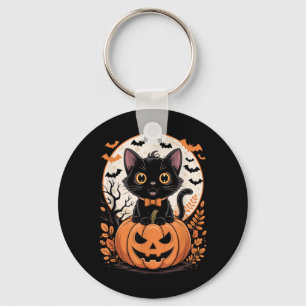 Llavero Disfraz de Halloween de calabaza gato negro Otoño