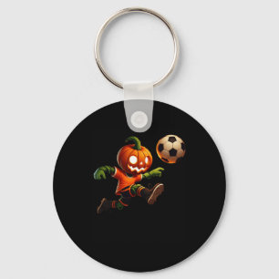 Llavero Disfraz de Halloween de fútbol con cara de calabaz