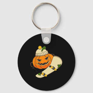 Llavero Disfraz de Halloween de monopatín de calabaza dive