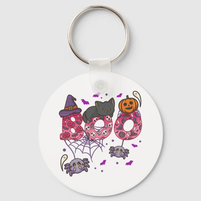 Llavero Disfraz de Halloween en Boo de Halloween (Anverso)