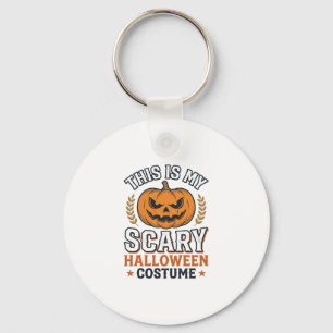 Llavero Disfraz de Halloween espantoso Calabaza Diseño vec