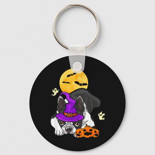Llavero Disfraz de perro de Halloween de bruja Terrier de  (Anverso)