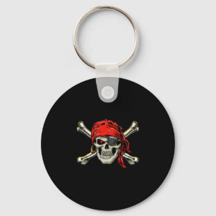 Llavero disfraz de pirata calavera y huesos cruzados jolly