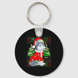Llavero Disfraz de Santa con Luces de Navidad de Lobo para
