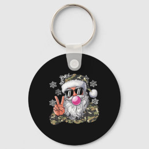 Llavero Disfraz divertido de Navidad Camuflaje Camo Santa