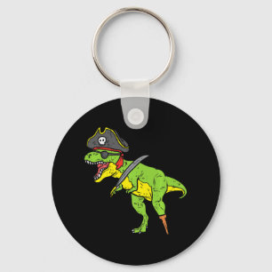 Llavero Disfraz divertido de T-Rex pirata dinosaurio para 