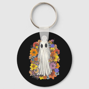 Llavero Disfraz espeluznante de Halloween Fantasma floral