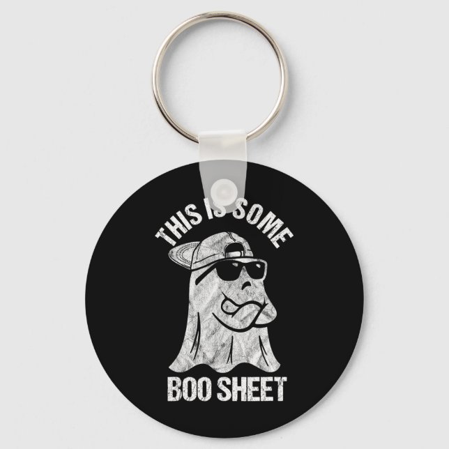 Llavero Disfraz fantasma de Boo de Halloween (Anverso)