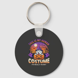 Llavero Disfraz Humano Husky Calabaza Halloween Fantasmas_