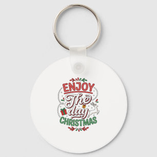 Llavero Disfruta El Día Regalo Reno De Navidad