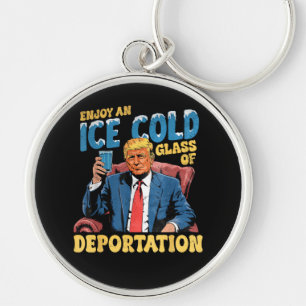 Llavero Disfruta un vaso helado de deportación